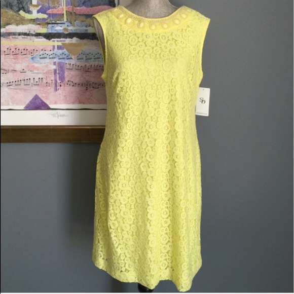 SD Collection Jeweled Lace Dress - Picture 1 of 4